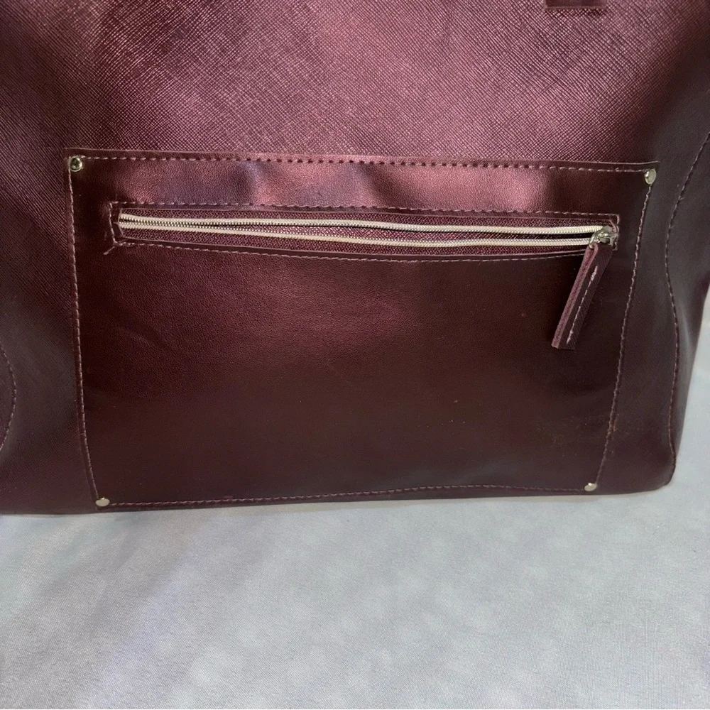 Bath & Body Works Metallic Burgundy Tote Bag